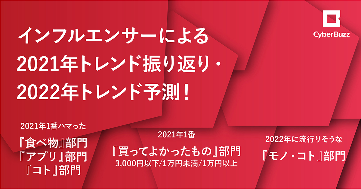 サイバー・バズ、インフルエンサーによる「2021年トレンド
